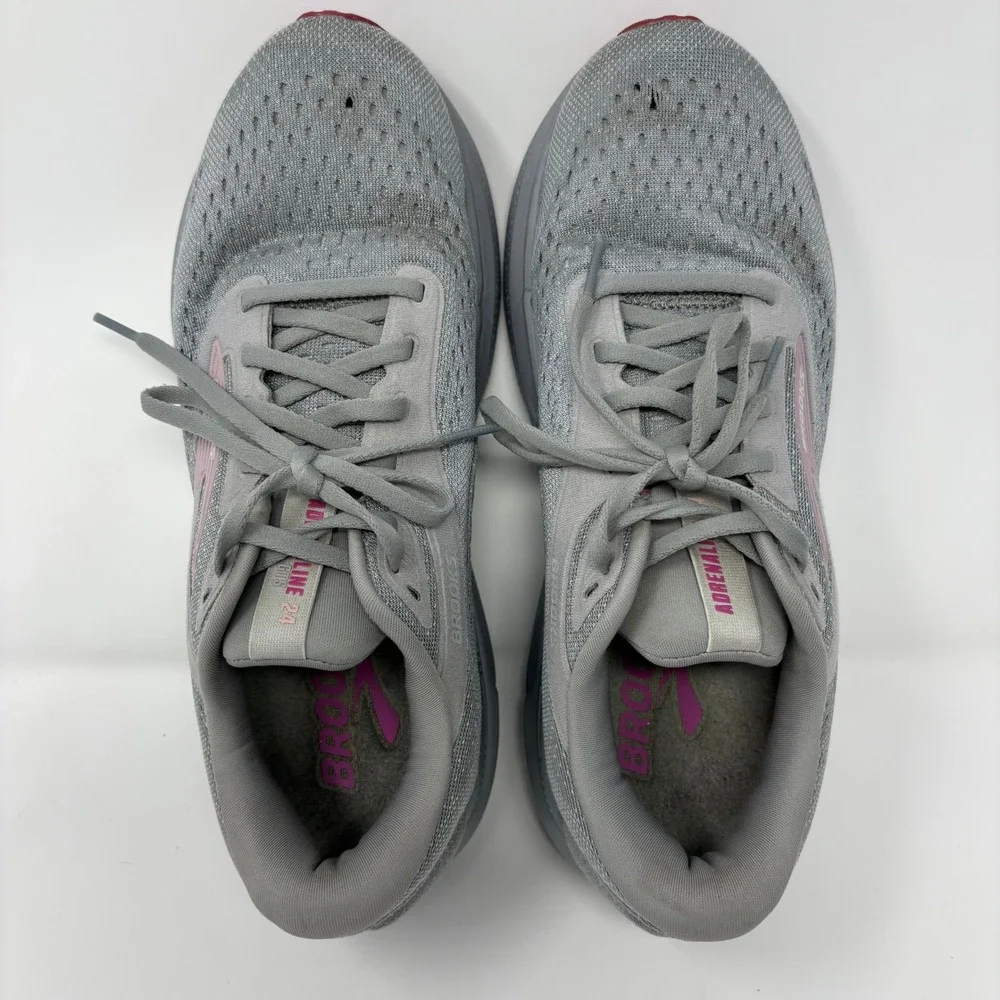 Brooks Adrenaline GTS 24 Size 9 Wide Women's Grey Running Shoes 1204261D019